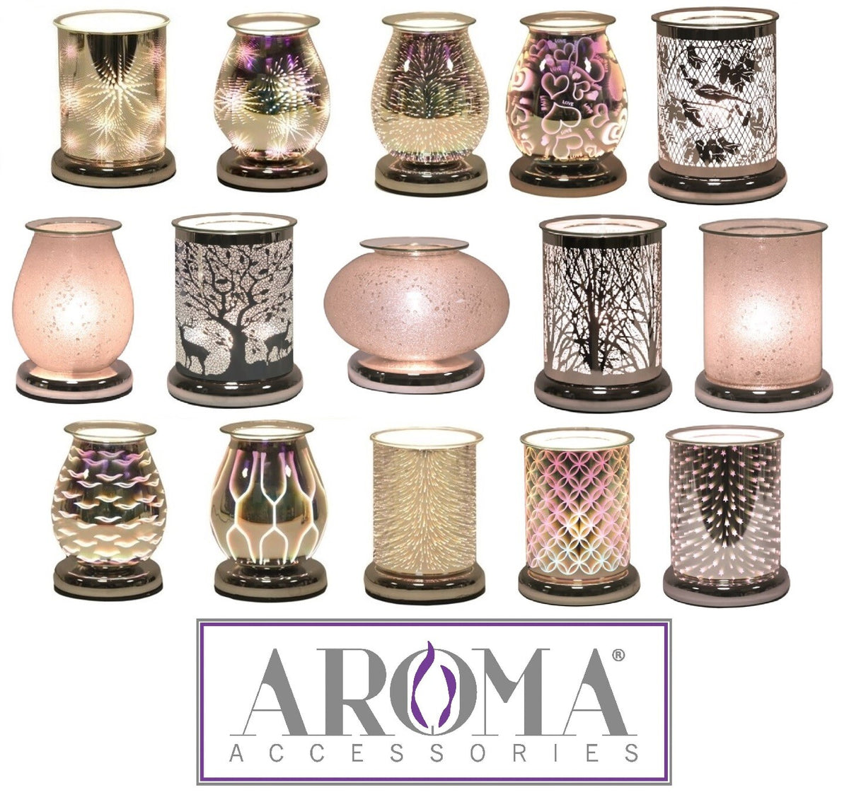 Aroma 3D Electric Wax Melt Oil Burner Diffuser Home Fragrance Lamp Gift - 3D Wax Melt Burner - Cylinder - Burst 16cm