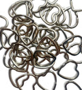 31mm Silver Heart Split Ring Keyring Split Rings Hearts Key Ring Clip Craft