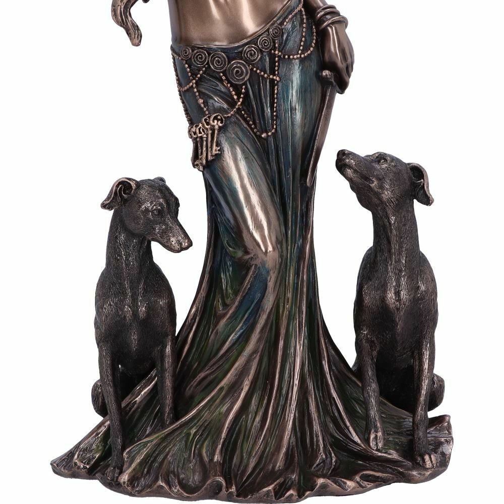 Hecate Moon Goddess Bronze Mythological Goddess of Magic Figurine 34cm