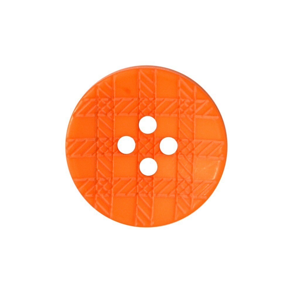 Eco Recycled Check Gingham Buttons Blue Pink Baby Knitting - 11.5mm, 15mm, 20mm - Orange