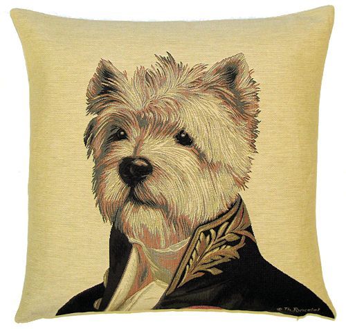 Poncelet Westy West Highland Terrier Dog Tapestry Cushion Cover 18" x 18"