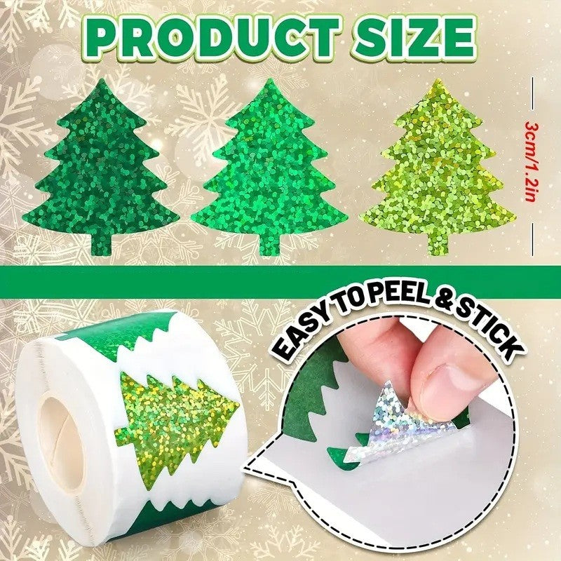 Christmas Tree Stickers Peel & Stick Xmas Sticker Scrapbook Card Making