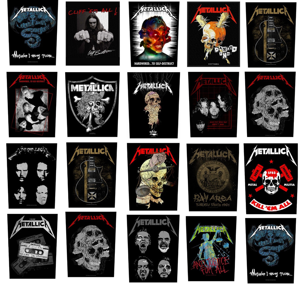 Large Metallica Back Patch Patches - Officially Licensed Merchandise - 35x26cm