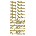 Merry Christmas Mirror Shine Peel Off Sticker Card Making Craft Stickers - Gold
