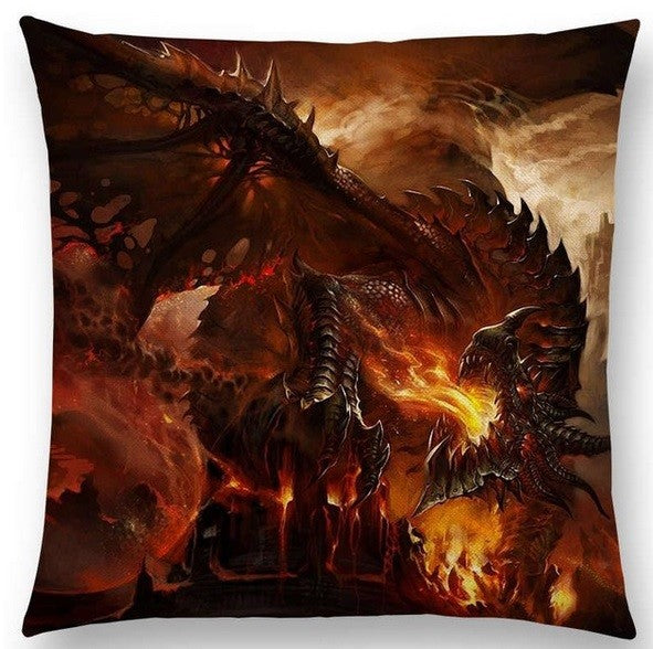 Dragon Cushion Cover Fantasy Mystical Magic Dragon Cushions 18" x 18" - 20