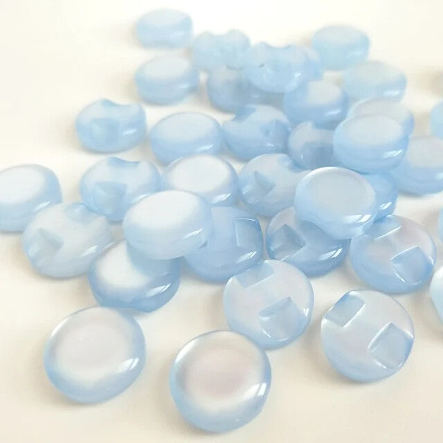 12mm / 1.2cm Buttons - 12 colours - Baby Knitting Clothing Knit Button Flatback - Light Blue