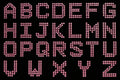 Silver Pink Rhinestone Patches Letter Alphabet Patch Iron on Glue on Sew on 3cm - Pink