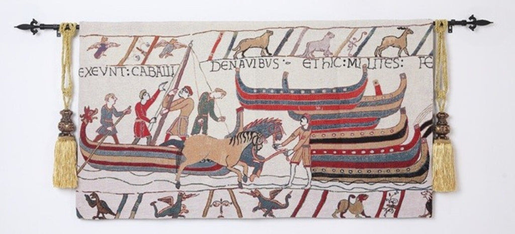 Bayeux Medieval Normandy Invasion England Loom Woven Tapestry 80x140cm #3