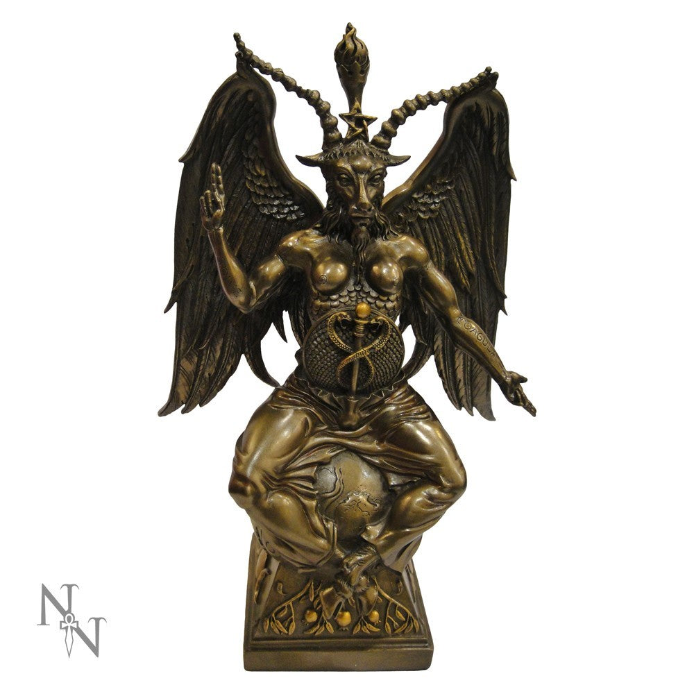 Large Baphomet Bronze Occult Sabbatical Goat Ornament Figurine 38cm