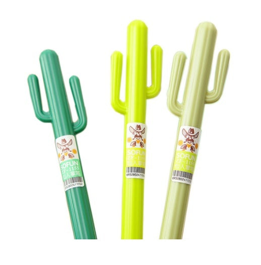 Cactus Plant Pen Pens Black Gel Pen Novelty School Office Gift