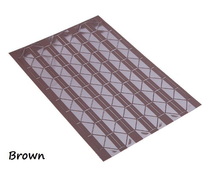 102 Photo Album Picture Scrapbook Corner Sticker Self Adhesive – 10 Colours - Brown