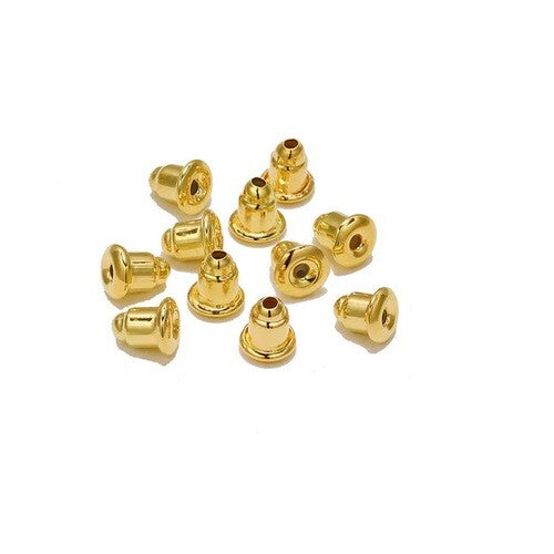 Earring Backs Stopper Craft Replacement Jewellery Spares - Various Quantities - Gold