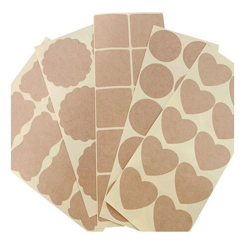 100 x Various Designs Blank Craft Sticker Labels Craft Card Sealing Stickers