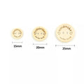 Handmade With Love Wooden Round Buttons Wood Hand Made All 3 Sizes - 15/20/25mm - 15mm