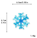 Christmas Tree Reindeer Snowflake Candy Patch Iron on Patches Customise Clothes - Blue Snowflake