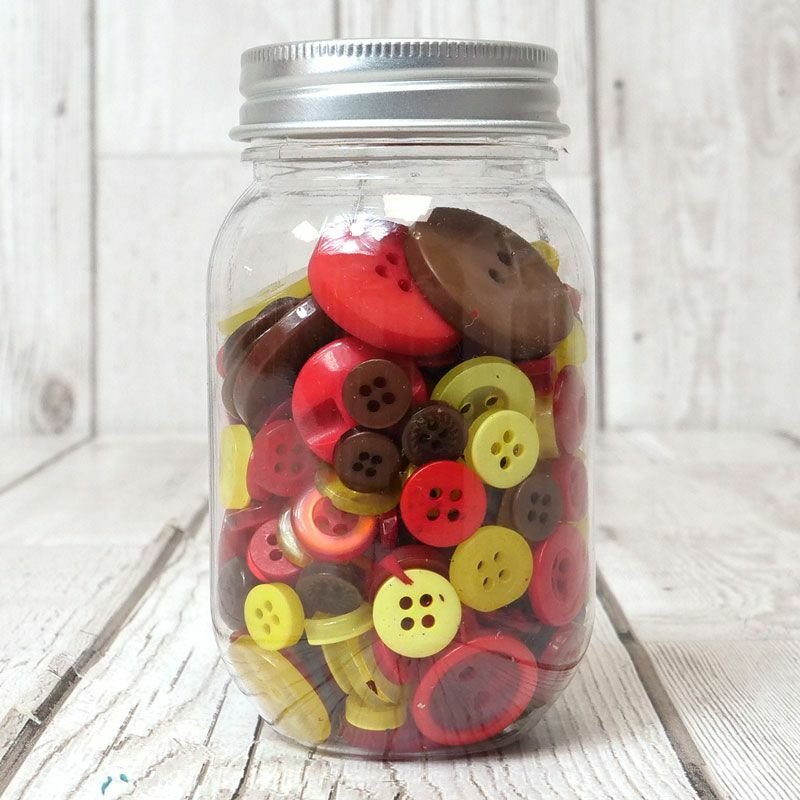 Jar of Buttons Assortment Button Button It! Craft Scrapbook Cardmaking Hunkydory