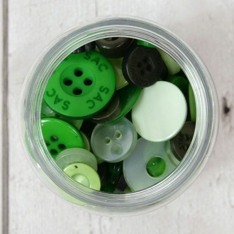 Jar of Buttons Assortment Button Button It! Craft Scrapbook Cardmaking Hunkydory