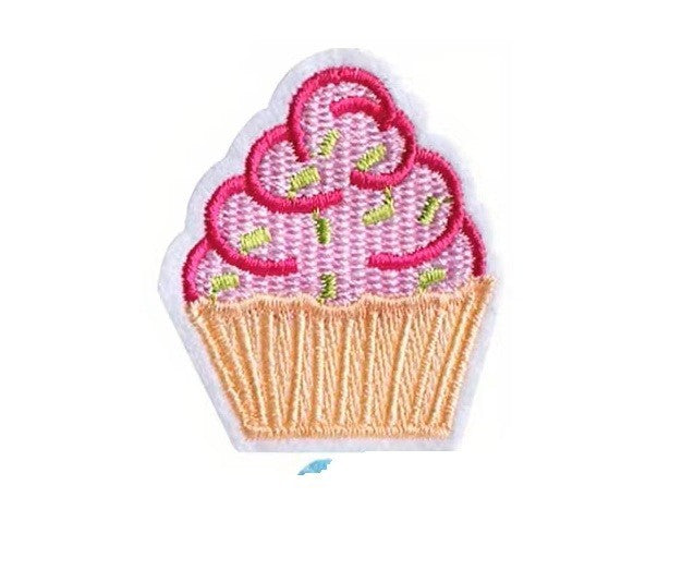 Cupcake Embroidery Patch Cake Patches Iron on / Sew / Glue Embroidered Cakes - 7
