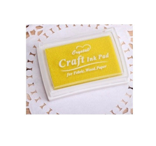 Ink Pad Craft Pigment for Paper Wood Fabric Scrapbook 51 Colours Art InkPad - Yellow
