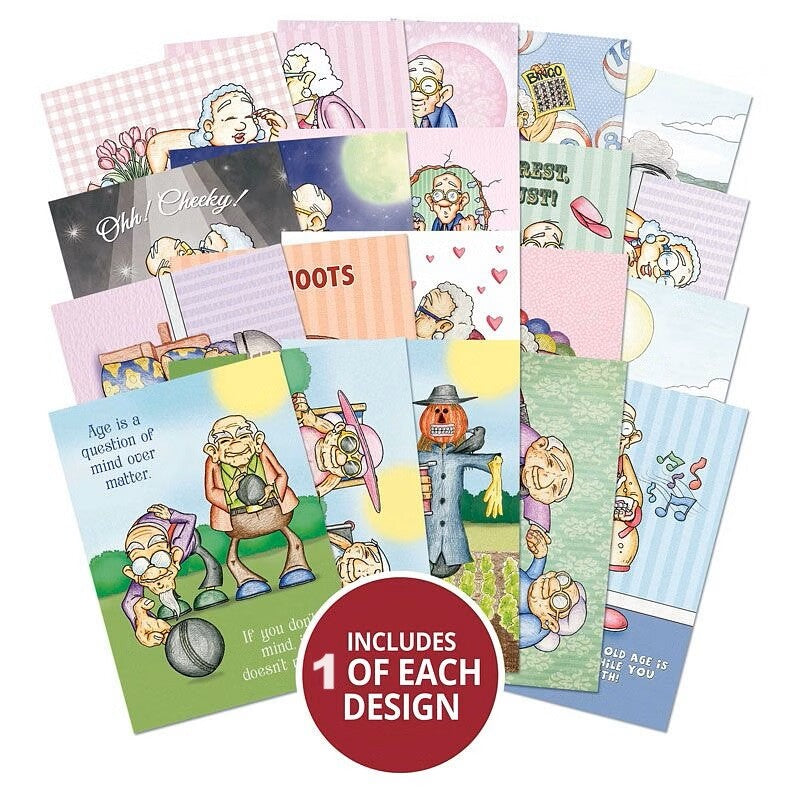 Hunkydory Little Books 20/24/25 Pack - Christmas Birthday Card Making Scrapbook - Golden Oldies