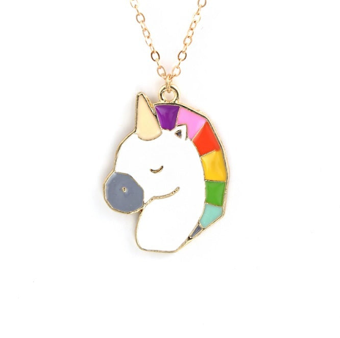 Magical Rainbow Unicorn Necklace Fantasy Fairy Tale Horse Kawaii & Gift Bag