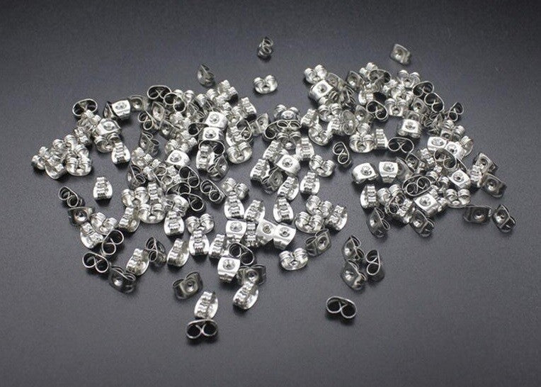 Silver Butterfly Earring Backs - Various Quantities Craft Replacement Spares