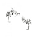 925 Sterling Silver Flamingo Bird Stud Earrings 8x9mm & Gift Box #3