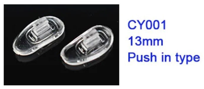 Pair Push In Silicone Nose Pad Glasses Spectacles Non Slip Pads 13mm - Cy001