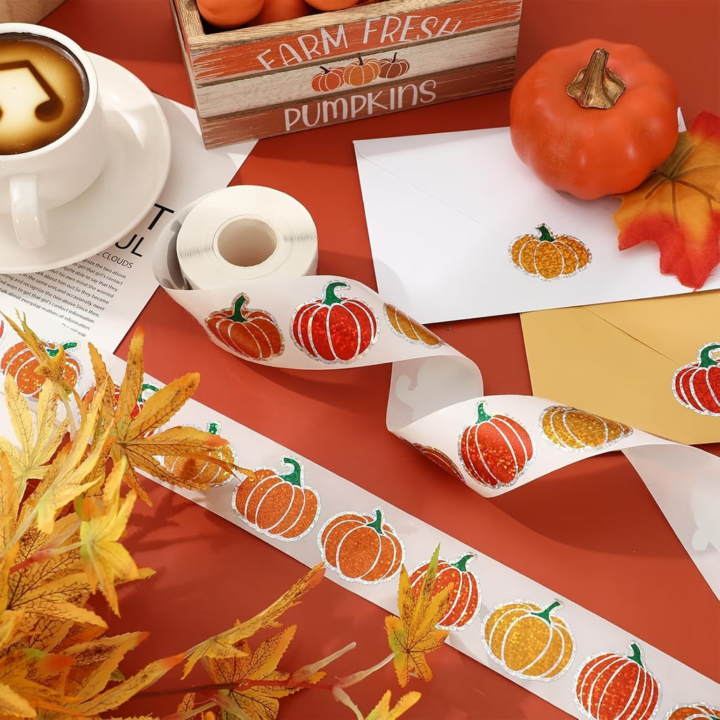 Pumpkin Fall Halloween Autumn Peel & Stick Labels Stickers Craft Sticker