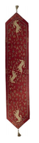 FRENCH TAPESTRY LOOM WOVEN WOOL TABLE RUNNERS UNICORN MORRIS FLORAL 36x180cm - 4