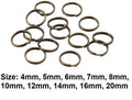 Bronze Keyring Split Rings Key Chain Jewellery Links Various Sizes 4-20mm