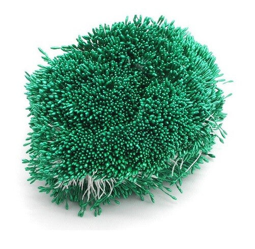 Artificial Flower Stamen Double Head Eco Friendly Floral Craft Wedding 1mm 250pc - 6. Green