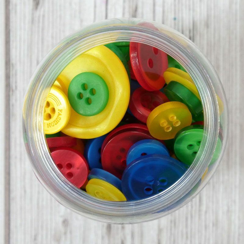 Jar of Buttons Assortment Button Button It! Craft Scrapbook Cardmaking Hunkydory