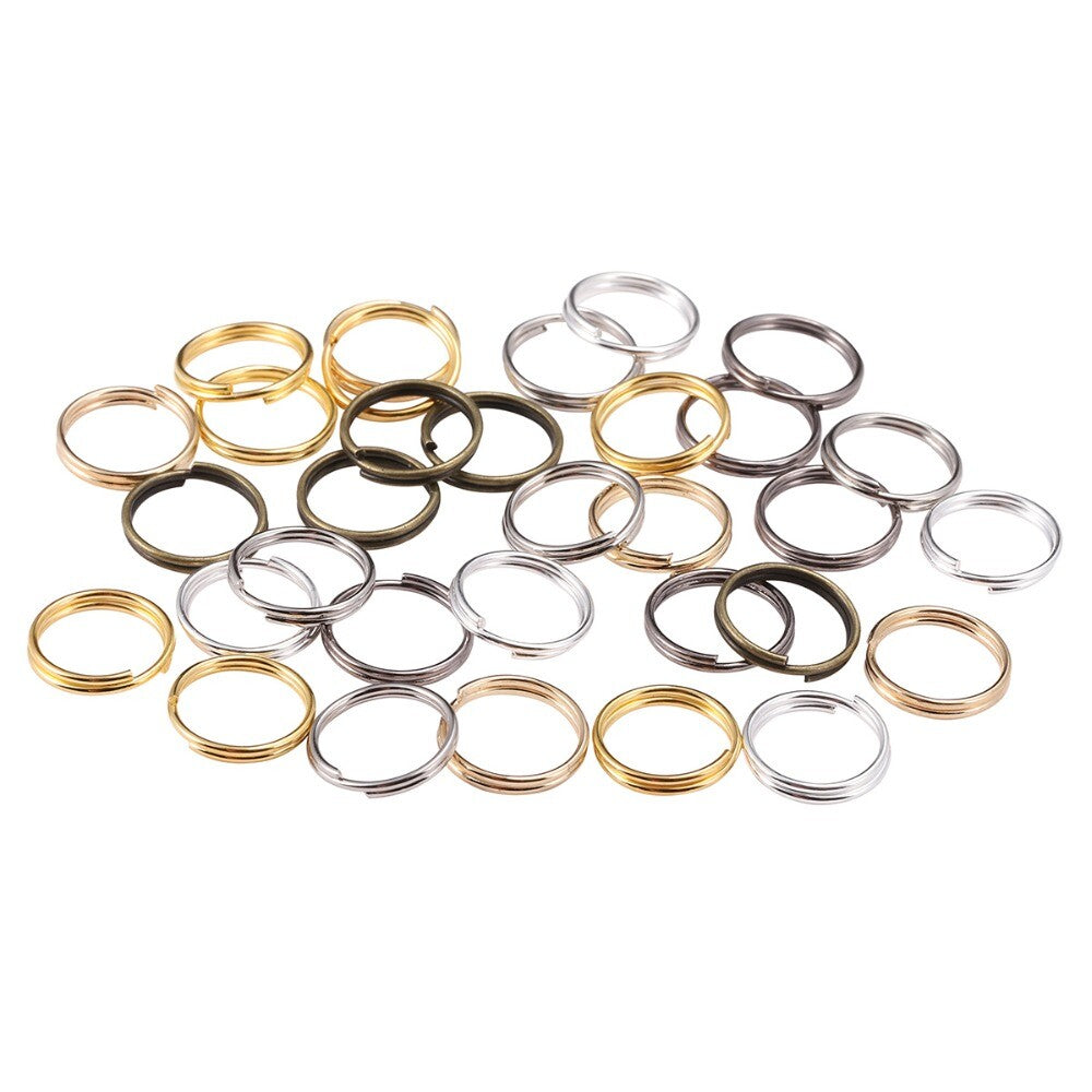 6mm Mixed Keyring Split Rings Key Chain Links Craft Jewellery Connectors
