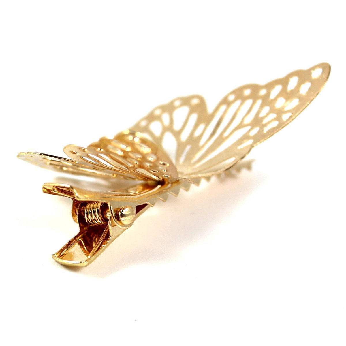 Bohemian Gold Butterfly Hair Clip Bridal Wedding Bridesmaid Party Hair Accessory