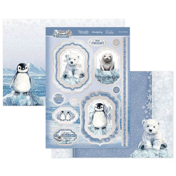Hunkydory Christmas Card Making Kits Festive Xmas Luxury Topper Set Pack Toppers - Snowy Scenes