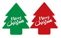 Christmas Gift Seal Stickers Labels 'Merry Christmas' Tree Trees Red & Green