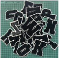7cm Large 3D Black & White Varsity Chenille Patch Letter Patches Sew on Alphabet