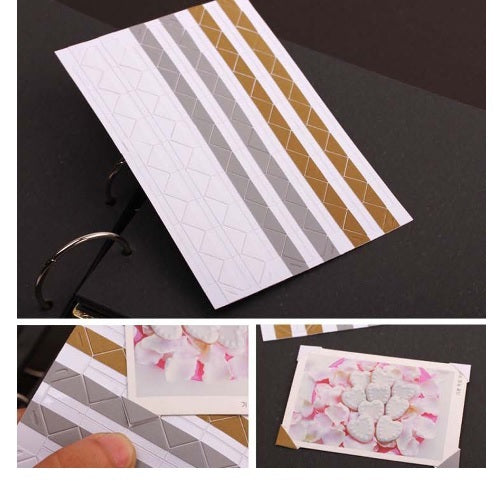 102 Photo Album Picture Scrapbook Corner Sticker Self Adhesive – 10 Colours - Gold & Silver