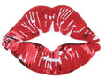 Large Lips Mouth Back Patch Lip Sequin Iron on Fashion Sweater Patch 27x20cm - Cherry Red