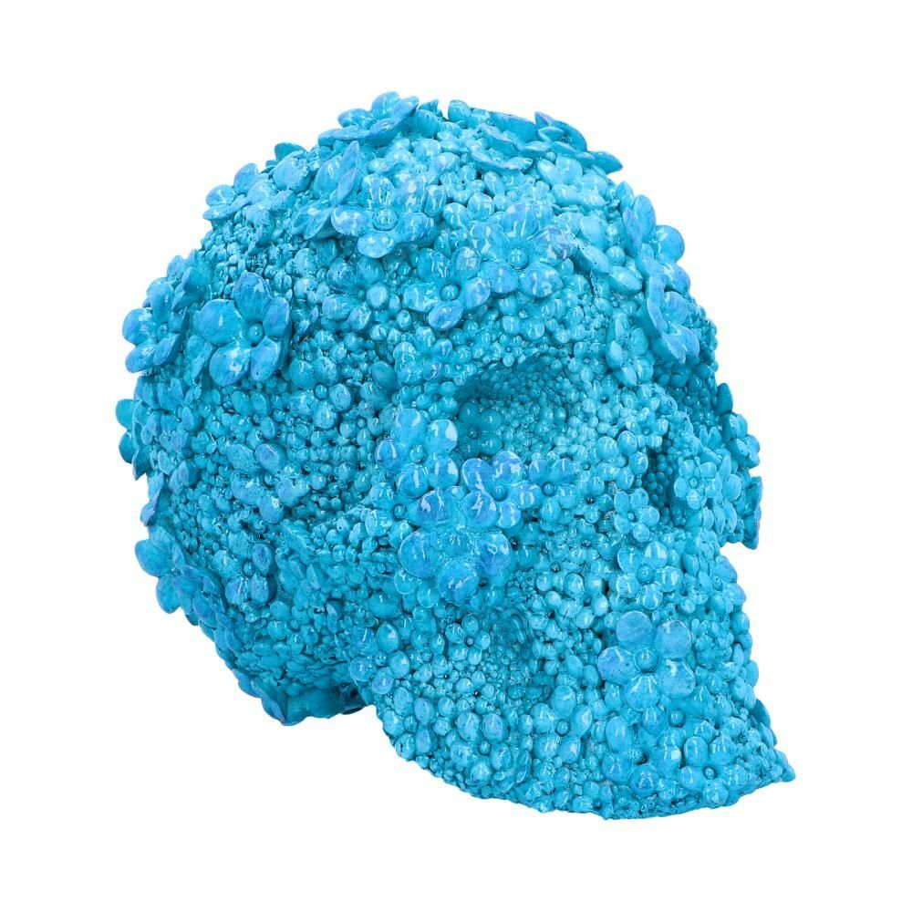 Skull Gothic Skeleton Head Ornament Figurine Home Gift Nemesis Now - Azure Afterlife 21cm