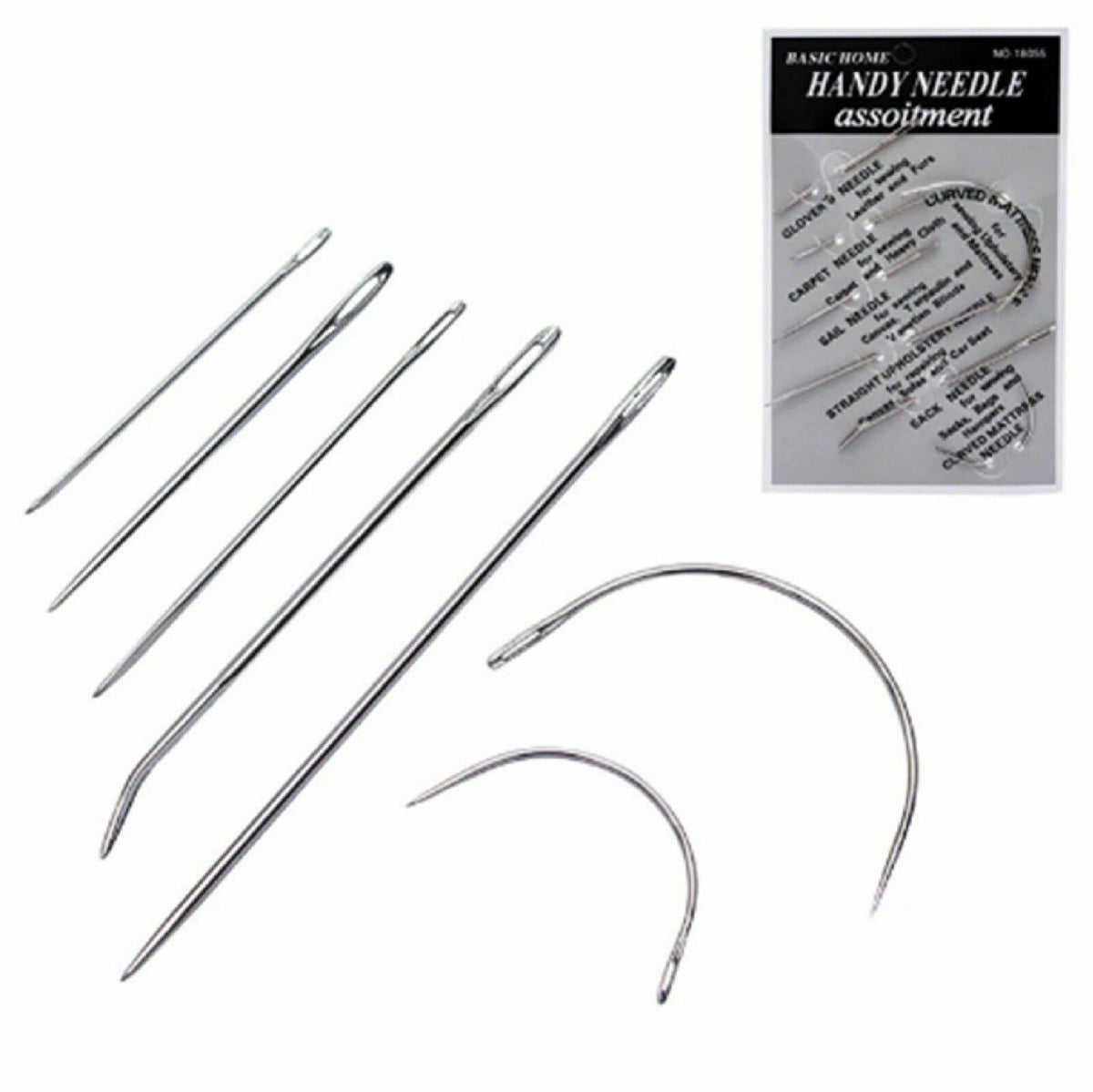 7pc Sewing Needle Needles Repair Kit Upholstery Carpet Curved Fabric Canvas Set
