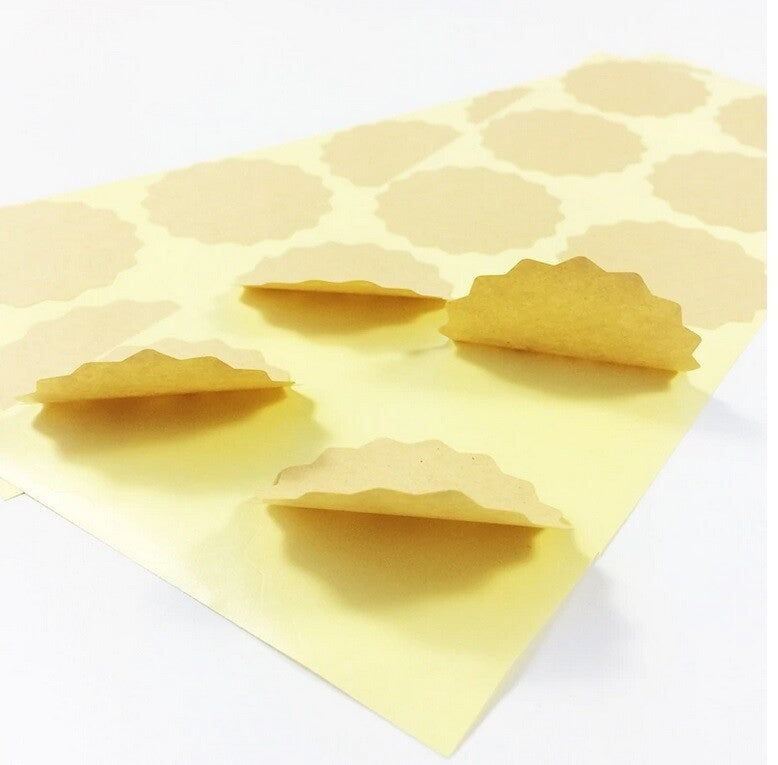Flower Round Blank Craft Sticker Labels Gift Card Food Sealing Stickers 4cm