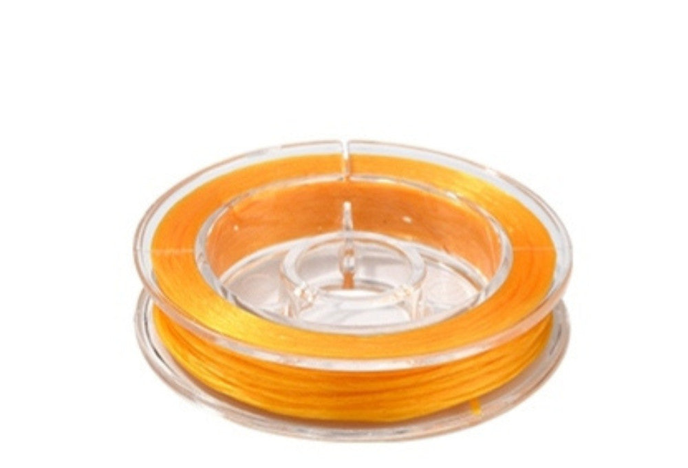 10m Colour Elastic Stretchy Thread Beading Cord String Jewellery Bracelet Making - Orange