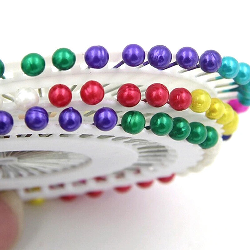 50/100/200/300 Coloured Pearl Pins Dressmaking Crafts Decorating Florist 40mm