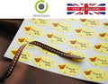 Oval Labels 'Thank you' Hand Made Bear Animal Gift Food Craft Stickers Seals