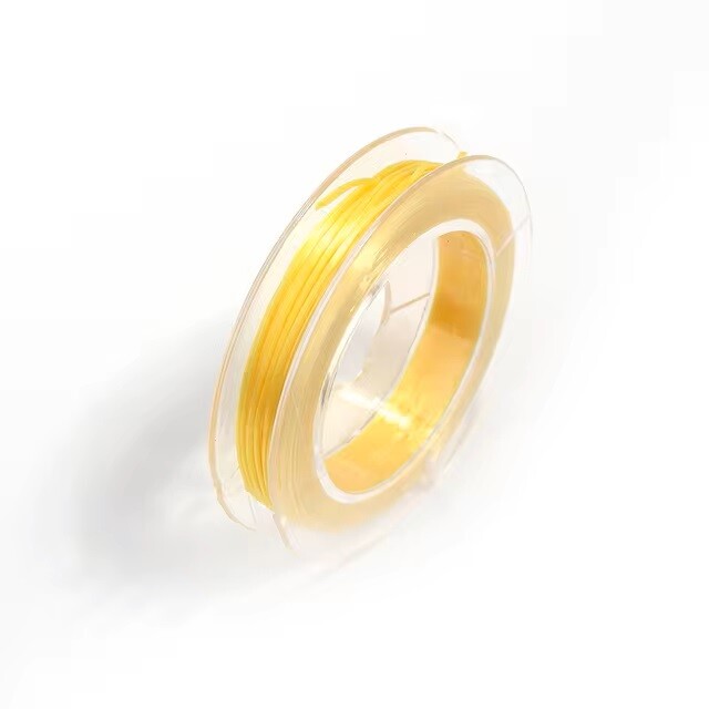 10m Colour Elastic Stretchy Thread Beading Cord String Jewellery Bracelet Making - Yellow