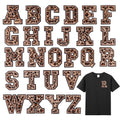 6cm 3D Leopard Print Animal Chenille Patch Letter Patches Iron Sew on Alphabet