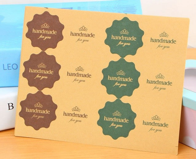 Paper Labels Handmade for you Gift Kraft Paper Craft Stickers Hand Made