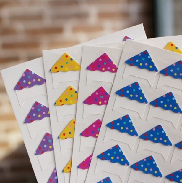 24 Spotty Self Adhesive Photo Album Frame Corner Protector Stickers Scrap Book